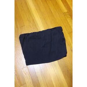 Y2K Charlotte Russe Cropped Black Tube Top Strapless Top XS